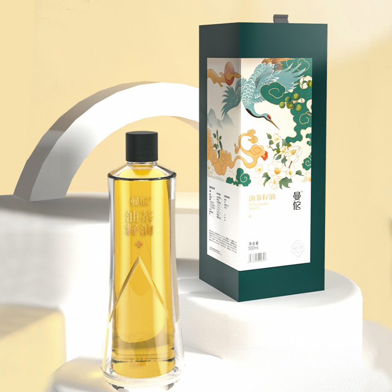 曼陀茶油 广东梅州纯正茶油 有机野生油茶籽油 民间古法榨油工艺 500ML 【仅发广东】